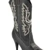 Ellie Adult Black Cowgirl Boots 1 Ellie Adult Black Cowgirl Boots -Halloween Costumes Shop adult cowgirl boots