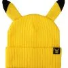 Bioworld Merchandising / Independent Sales Adult Pokémon Pikachu 3D Cosplay Cuff Beanie