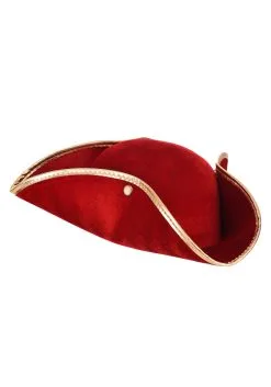 Elope Rum Pirate Red Costume Hat For Adults -Halloween Costumes Shop adult rum pirate red hat alt 2