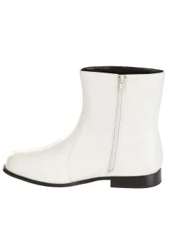 DG Summit White '70s Costume Boots For Adults -Halloween Costumes Shop adult white 70s boots alt 2