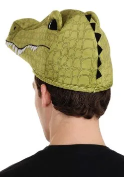 Elope Plush Alligator Costume Hat -Halloween Costumes Shop alligator plush hat alt 4