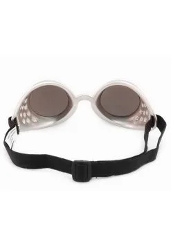 Elope Silver/Mirror Atomic Ray Goggles -Halloween Costumes Shop atomic ray goggles silver mirror alt 2