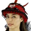 KBW Burgundy Steampunk Hat 2 KBW Burgundy Steampunk Hat -Halloween Costumes Shop burgundy steampunk hat
