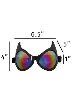 Elope Cat Eye Rainbow Goggles -Halloween Costumes Shop cat eye goggles rainbow alt 3
