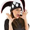 Elope Court Jester Black & White Plush Hat