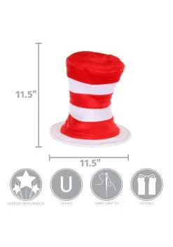 Elope Deluxe Cat In The Hat Plush Velboa Costume Hat 14 Elope Deluxe Cat In The Hat Plush Velboa Costume Hat -Halloween Costumes Shop deluxe cat in the hat plush velboa hat alt 5