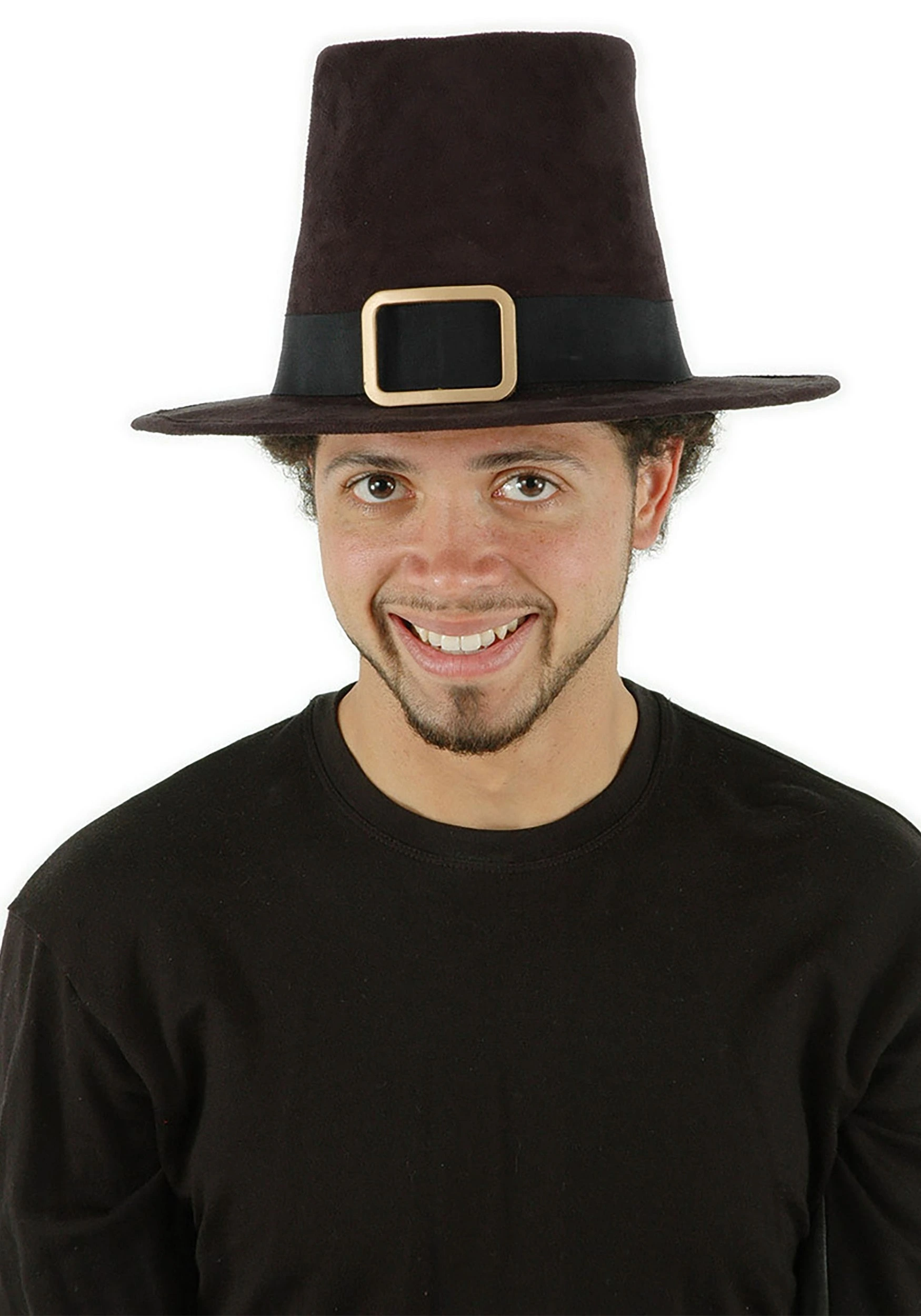 Elope Deluxe Brown Pilgrim Costume Hat 3 Elope Deluxe Brown Pilgrim Costume Hat