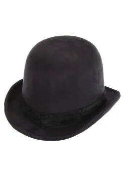 Elope Black Derby Top Hat -Halloween Costumes Shop derby hat black alt 2