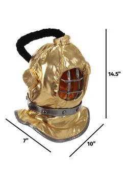 Elope Gold Diving Bell Plush Helmet -Halloween Costumes Shop diving bell plush helmet alt 4