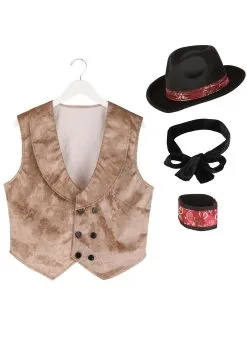 Yao Hats Gambler Costume Kit For Men 11 Yao Hats Gambler Costume Kit For Men -Halloween Costumes Shop gambler costume kit alt 4