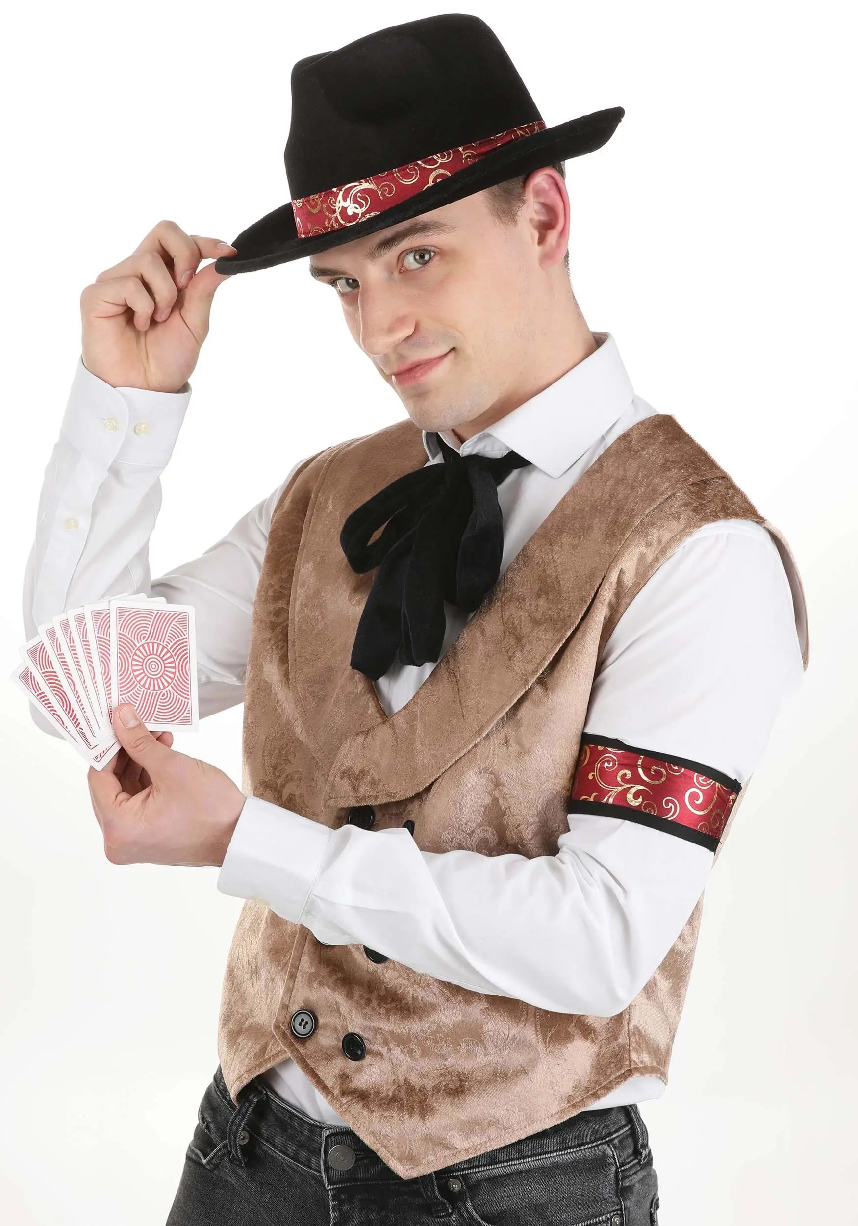 Yao Hats Gambler Costume Kit For Men 3 Yao Hats Gambler Costume Kit For Men
