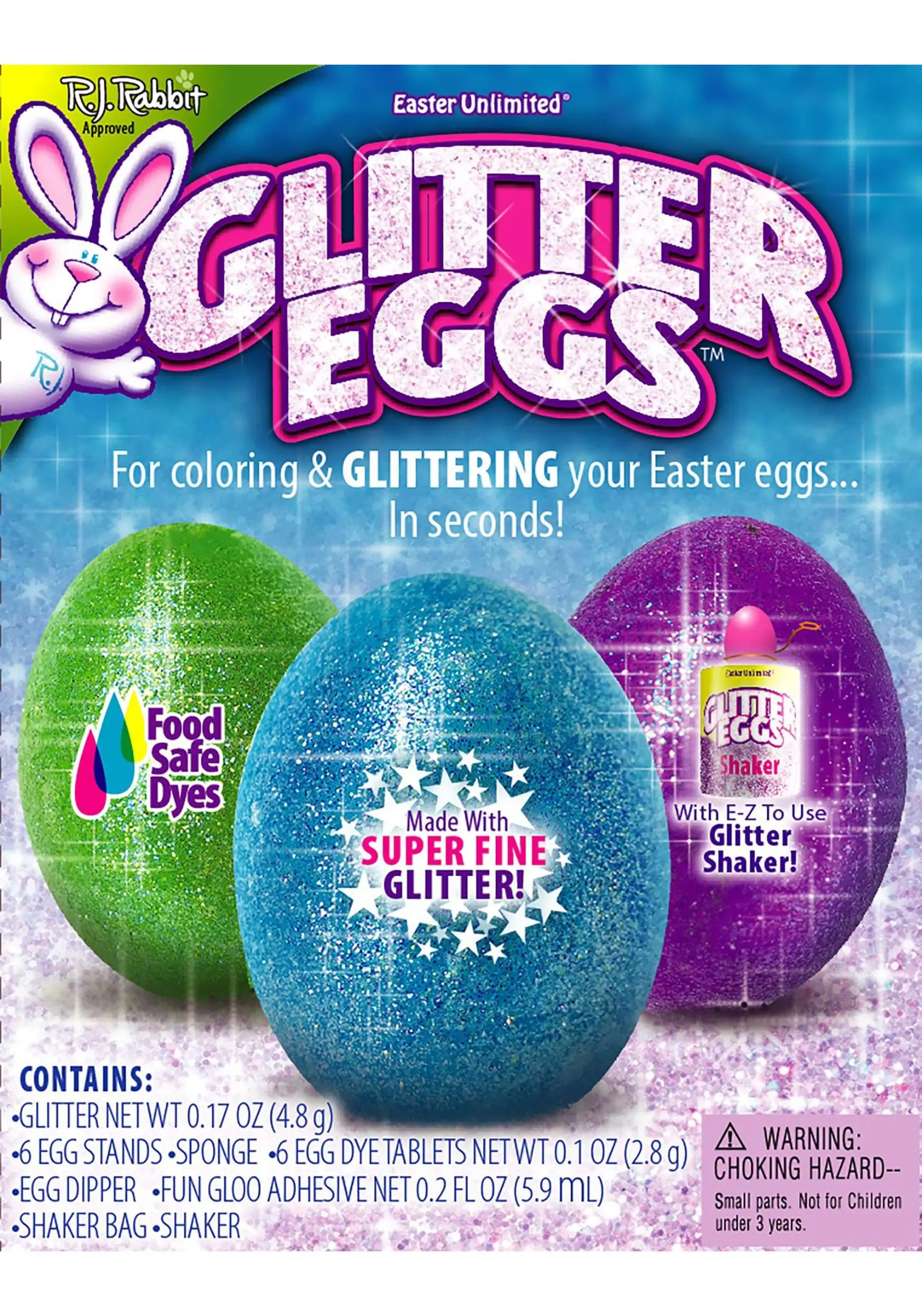 Fun World Glitter Egg Decorating Kit 3 Fun World Glitter Egg Decorating Kit