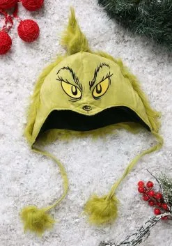 Elope Deluxe Grinch Hoodie Hat -Halloween Costumes Shop green grinch character hoodie alt 4