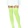 LEG AVENUE Green Opaque Thigh High Nylon Stockings 2 LEG AVENUE Green Opaque Thigh High Nylon Stockings -Halloween Costumes Shop green opaque nylon thigh high tights