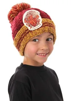 Elope Heathered Pom Beanie Gryffindor -Halloween Costumes Shop gryffindor heathered pom beanie alt 2