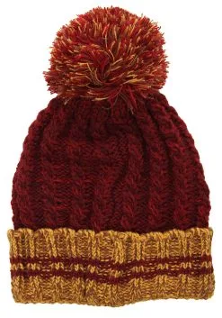 Elope Heathered Pom Beanie Gryffindor -Halloween Costumes Shop gryffindor heathered pom beanie alt 4