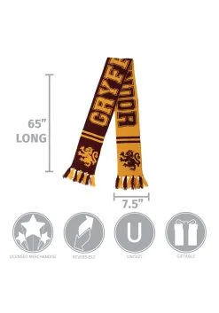 Elope Gryffindor Reversible Winter Knit Scarf -Halloween Costumes Shop gryffindor reversible knit scarf alt 3
