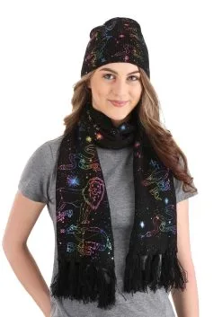 Elope Knit Scarf Hogwarts House Emblem Constellations -Halloween Costumes Shop hogwarts house emblem constellations knit scarf alt 3