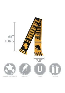 Elope Hufflepuff Reversible Winter Knit Scarf -Halloween Costumes Shop hufflepuff reversible knit scarf alt 3