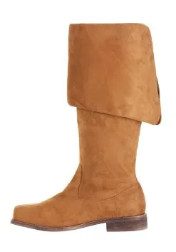 Elope Brown Captain Pirate Boots For Men -Halloween Costumes Shop mens brown captain pirate boots 1
