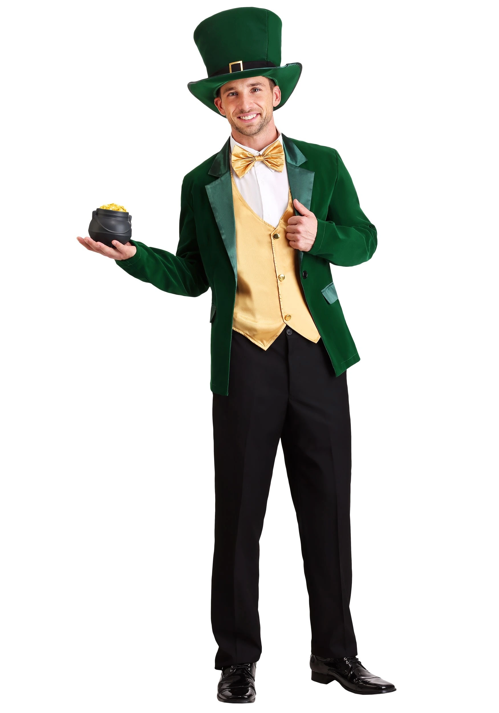 Fun Costumes Men's Gold And Green Leprechaun Costume 3 Fun Costumes Men's Gold And Green Leprechaun Costume