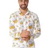 Opposuits Suitmeister Button Up White Beer Shirt For Men 1 Opposuits Suitmeister Button Up White Beer Shirt For Men -Halloween Costumes Shop mens suitmeister button up beer white shirt