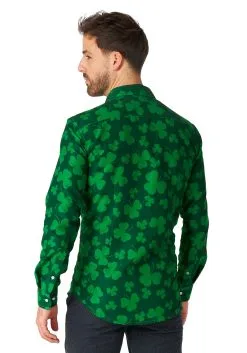 Opposuits Mens Suitmeister Button Up St. Pats Green Shirt -Halloween Costumes Shop mens suitmeister button up st pats green shirt alt 5