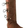 Ellie Tall Brown Renaissance Boots For Men -Halloween Costumes Shop mens tall brown renaissance boots