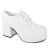Ellie White Platform Pimp Shoes For Men