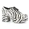 Ellie Zebra Hologram Pimp Shoes For Men
