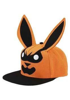 Bioworld Merchandising / Independent Sales Naruto Kurama Big Face 3D Flat Bill Snapback Hat -Halloween Costumes Shop naruto kurama big face 3d flat bill snapback alt 2