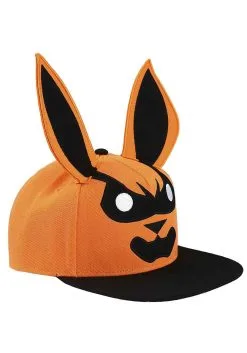 Bioworld Merchandising / Independent Sales Naruto Kurama Big Face 3D Flat Bill Snapback Hat -Halloween Costumes Shop naruto kurama big face 3d flat bill snapback alt 3