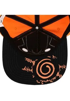 Bioworld Merchandising / Independent Sales Naruto Kurama Big Face 3D Flat Bill Snapback Hat -Halloween Costumes Shop naruto kurama big face 3d flat bill snapback alt 4