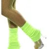 Smiffys Neon Green Leg Warmers -Halloween Costumes Shop neon green leg warmers