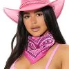 Forplay Old Town Adult Pink Cowboy Hat -Halloween Costumes Shop old town pink cowboy hat for adults