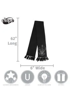 Elope Harry Potter Patronus Glow Knit Scarf -Halloween Costumes Shop patronus glow knit scarf alt 3