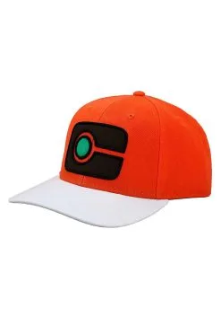 Bioworld Merchandising / Independent Sales Pokemon Ash Ketchum Journeys Embroidered Pre-Curved Snapback Hat