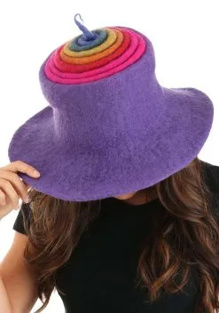 Elope Adult Rainbow Borealis Heartfelted Witch Costume Hat -Halloween Costumes Shop rainbow borealis heartfelted witch hat alt 4