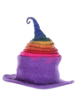 Elope Adult Rainbow Borealis Heartfelted Witch Costume Hat -Halloween Costumes Shop rainbow borealis heartfelted witch hat alt 6