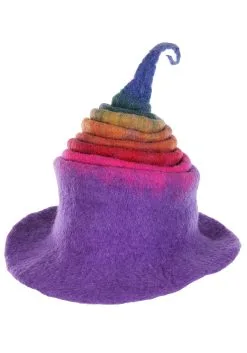 Elope Adult Rainbow Borealis Heartfelted Witch Costume Hat -Halloween Costumes Shop rainbow borealis heartfelted witch hat alt 7