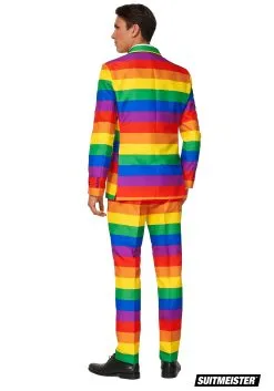 Opposuits Men's Rainbow Suitmeister Suit Costume 5 Opposuits Men's Rainbow Suitmeister Suit Costume -Halloween Costumes Shop rainbow mens suitmiester suit back