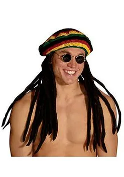 Rasta Imposta Rasta Hat With Dreadlocks