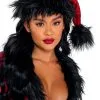 Roma Red Faux Patent With Black Faux Fur Santa Hat