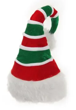 Elope Adult Soft Ridged Santa Hat 7 Elope Adult Soft Ridged Santa Hat -Halloween Costumes Shop ridged santa plush hat alt 2