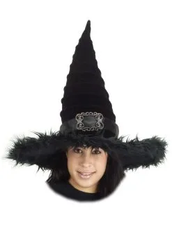 Elope Ridged Witch Black Costume Hat