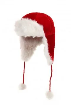 Elope Soft Santa Aviator Hat -Halloween Costumes Shop santa aviator plush hat alt 1