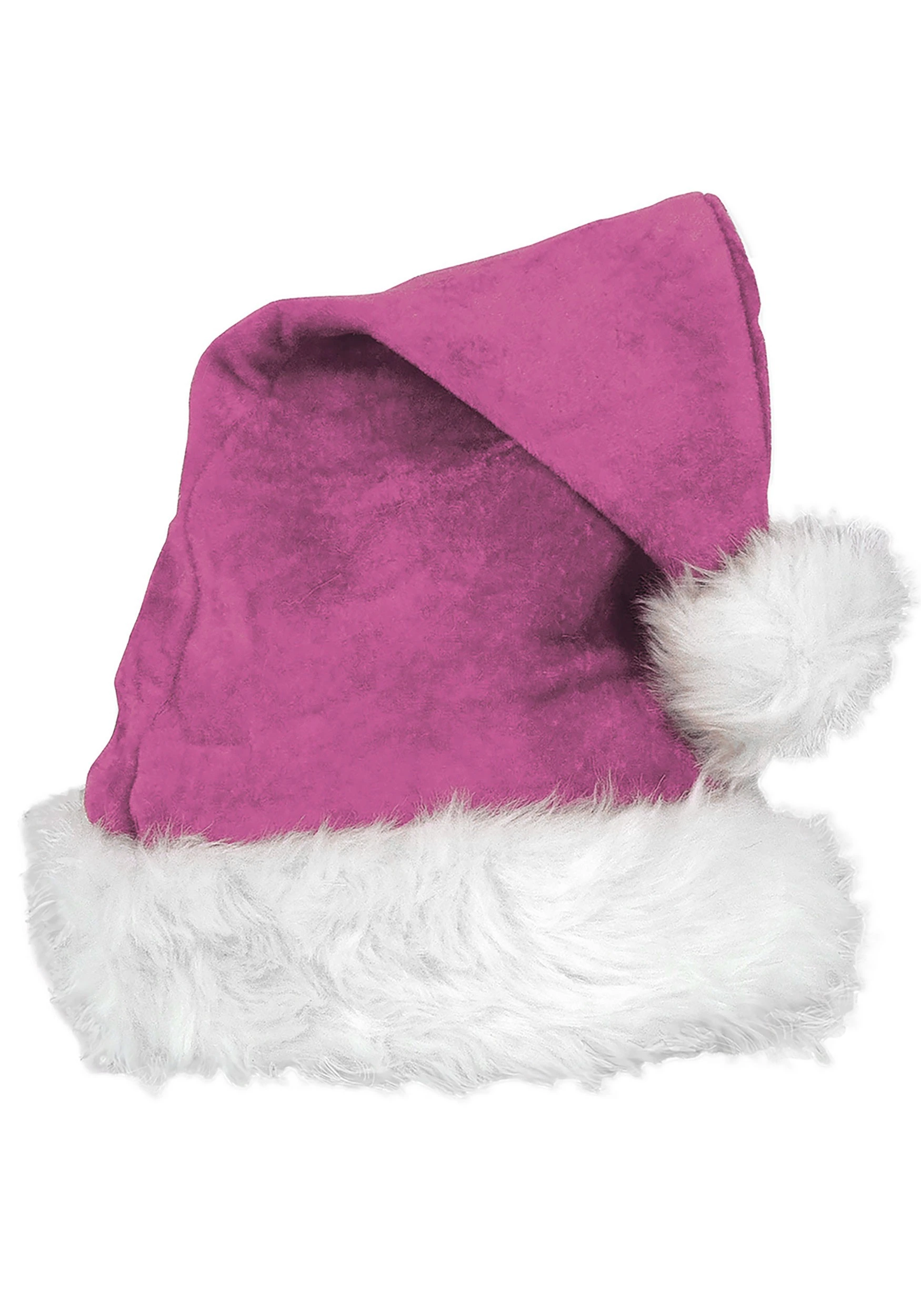 Beistle Deluxe Pink Velvet Santa Hat 3 Beistle Deluxe Pink Velvet Santa Hat