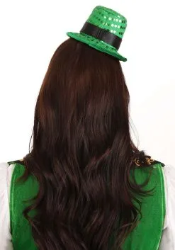 Elope Sequin Mini Leprechaun Hat Headband 8 Elope Sequin Mini Leprechaun Hat Headband -Halloween Costumes Shop sequin mini leprechaun hat headband alt 2