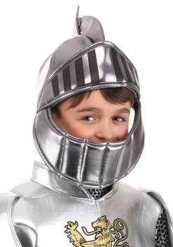 Elope Silver Knight Soft Costume Helmet Accessory -Halloween Costumes Shop silver knight plush helmet alt 1