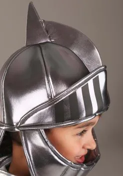Elope Silver Knight Soft Costume Helmet Accessory -Halloween Costumes Shop silver knight plush helmet alt 2